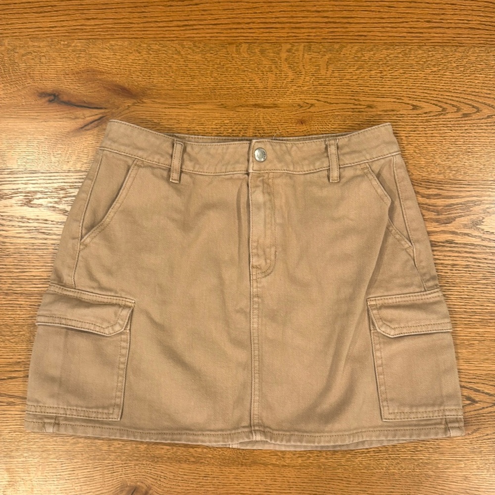 Pacsun tan mini skirt
